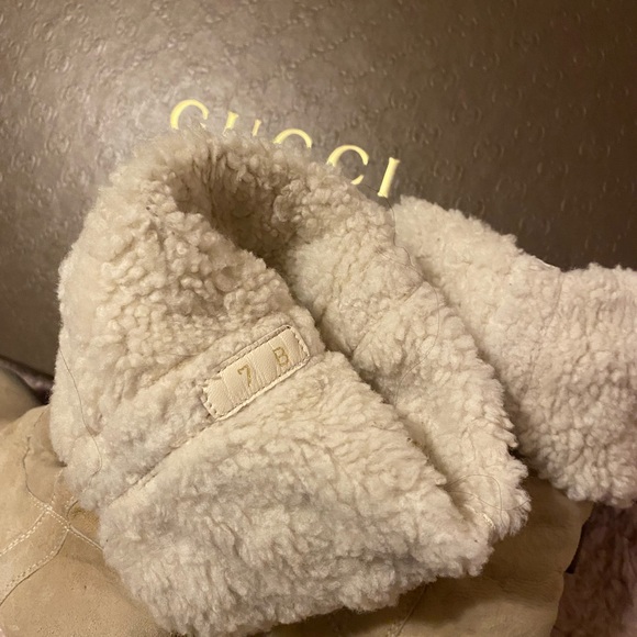 Gucci suede high / low Flatform boots - Picture 4 of 5